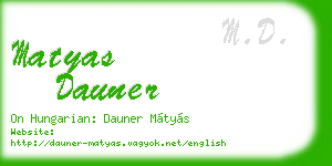 matyas dauner business card