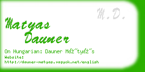 matyas dauner business card